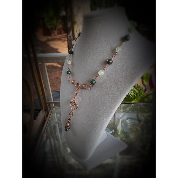 Artisan Wire Link Necklace Hand Hammered - Picture 2 of 10